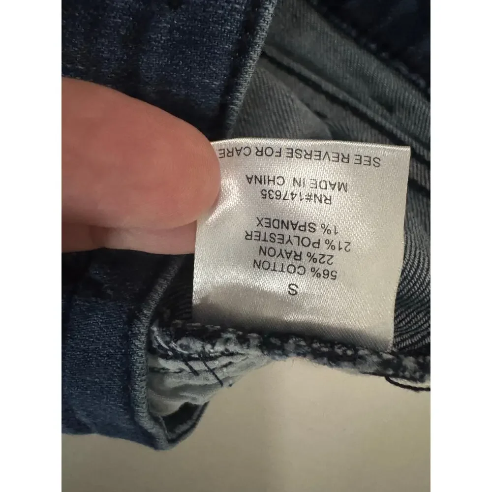 ROMEO & JULIET $185 Spring Garden Embroidered Ankle Slim Jeans Size S